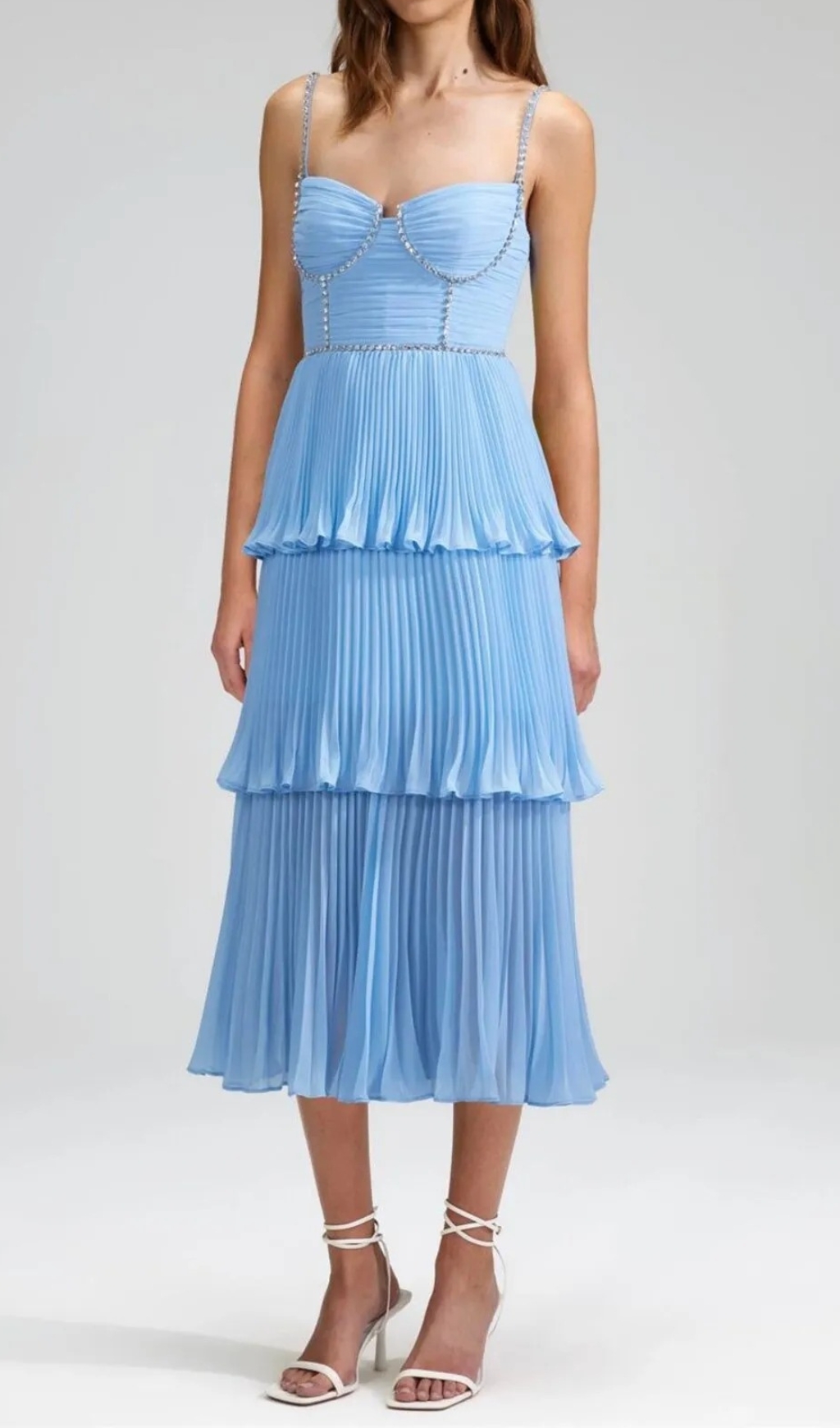 TRENDING DIAMOND PLEATED MIDI DRESS - OWNCI TRENDING DIAMOND PLEATED MIDI DRESS - OWNCI