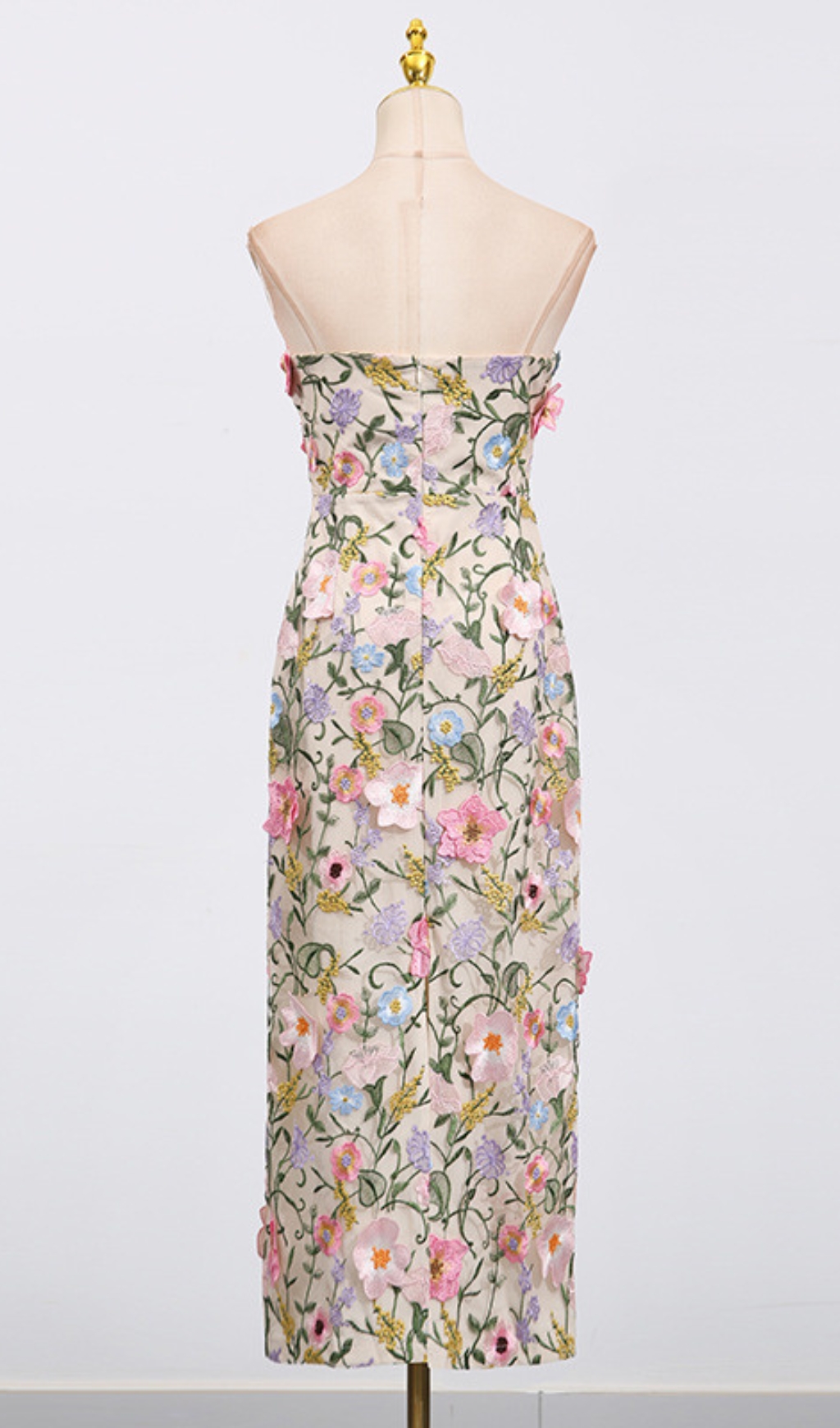 f2f27ab134ab3ef24022a796b56f7d8e.jpg Fashionslee Women Eiichi Strapless Flower Midi Dress