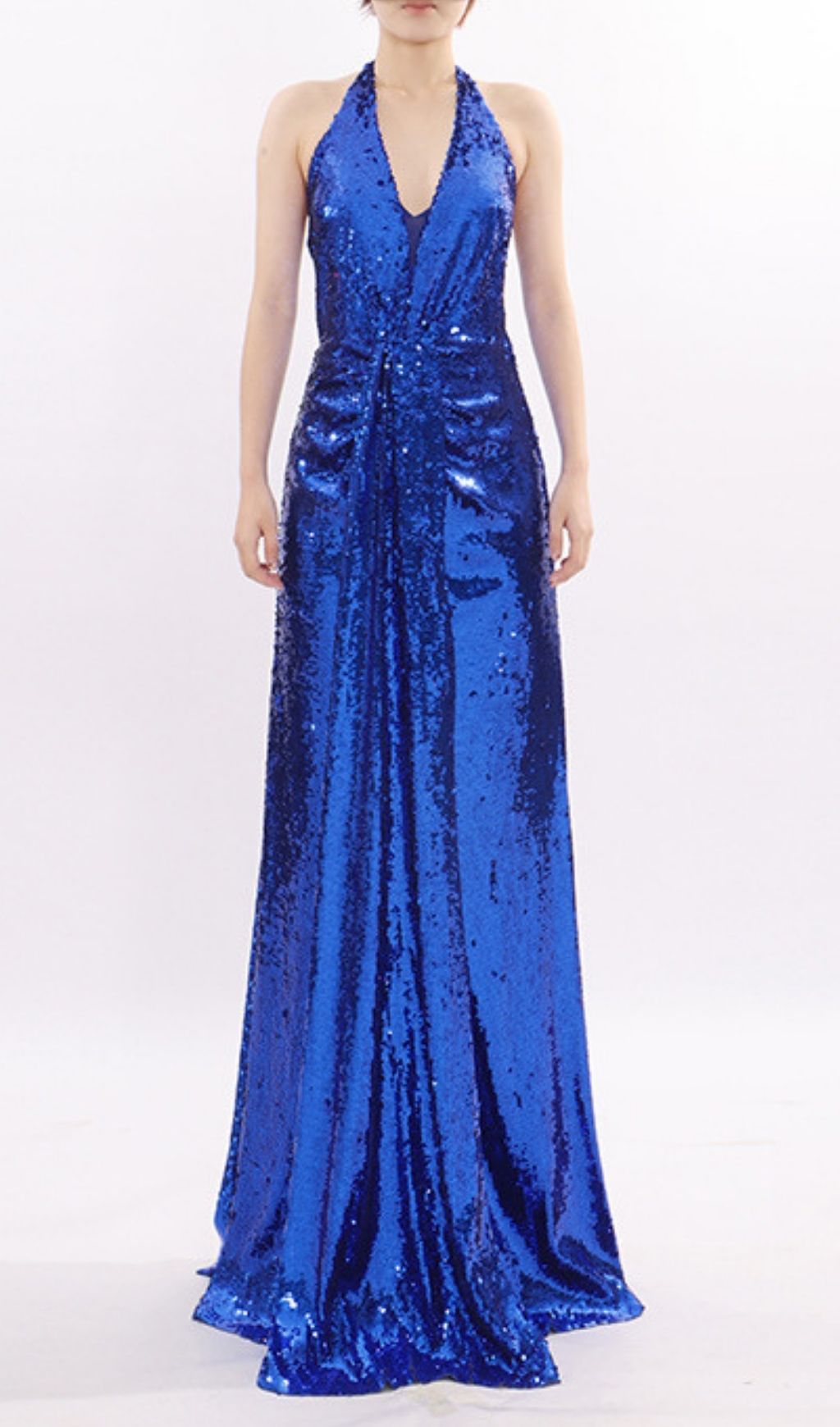 Fashionslee Women Kala Halter Sequin Maxi Dress