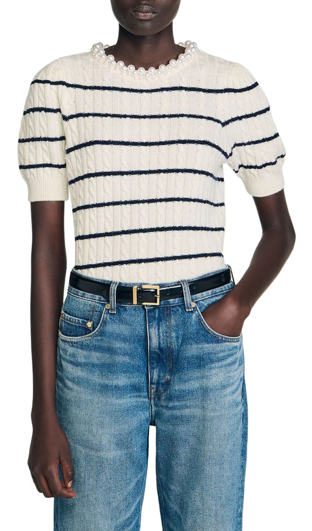 f3dcb2cb0c9f0c2c14f1f5e745236617.jpg Fashionslee Women Faux Pearl Collar Striped Sweater