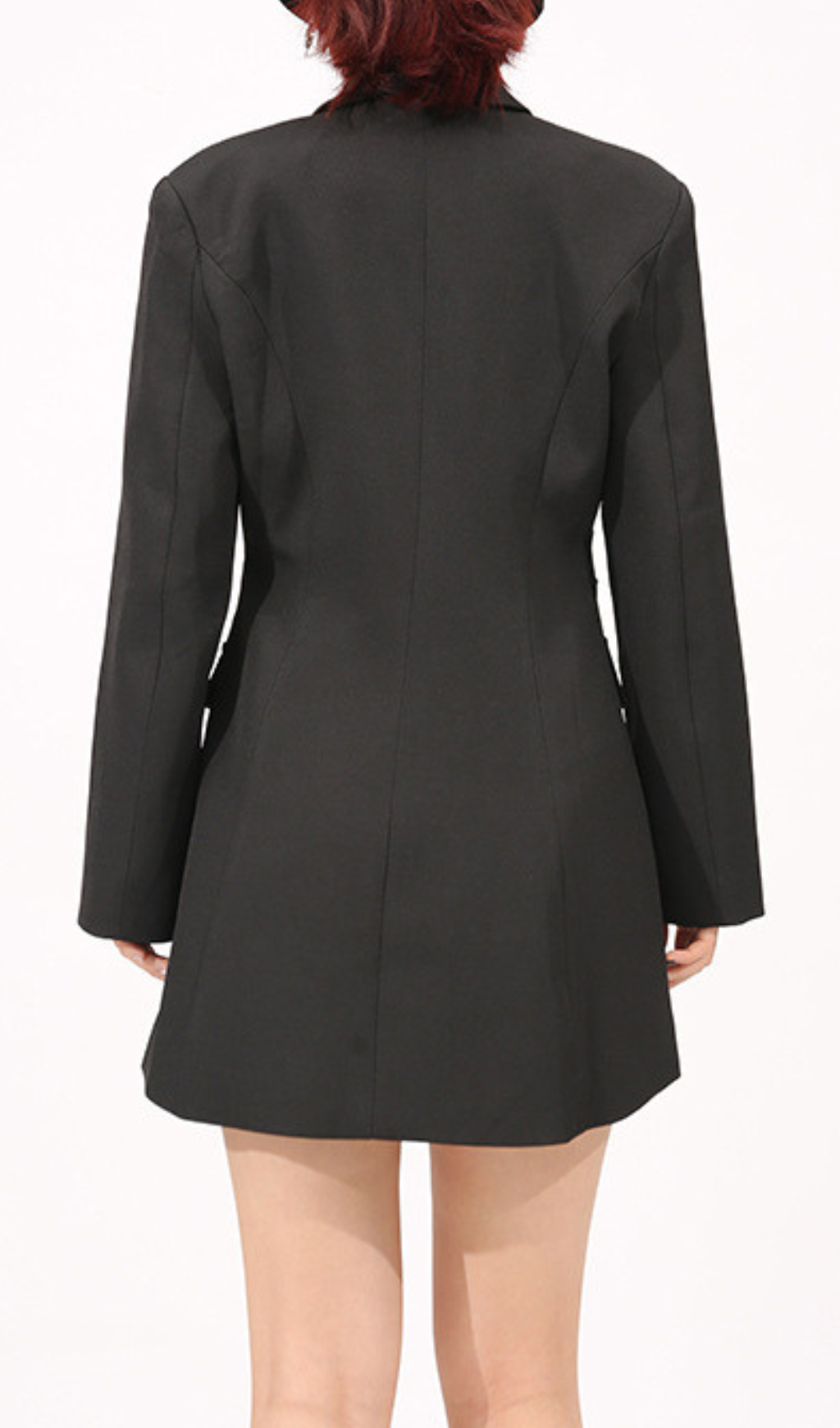 Fashionslee Women Farida Black Long Sleeve Diamante Bow Mini Blazer Dress