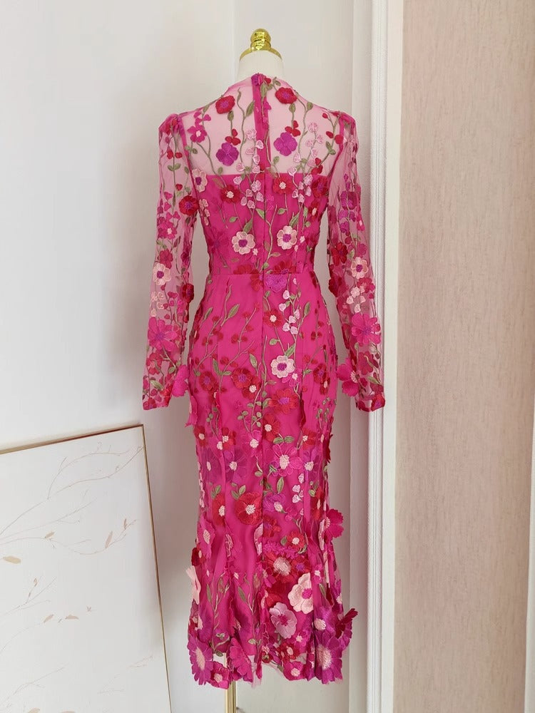f41da4e02f11ee5b8a62db20516f7e74.jpeg Fashionslee Women Altair Flower Mermaid Midi Dress