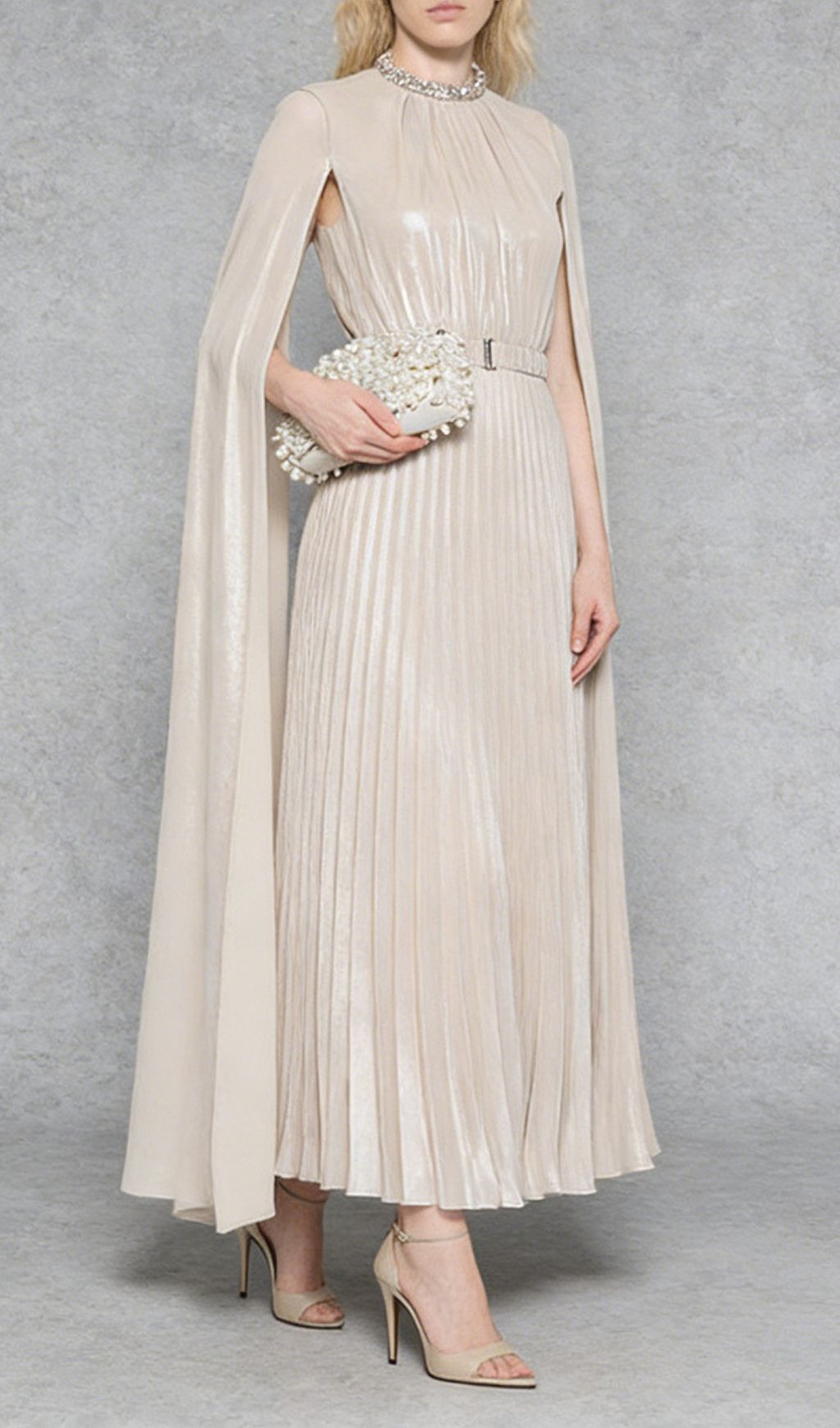 Fashionslee Women Kacia Embellished Long Sleeve Maxi Dress