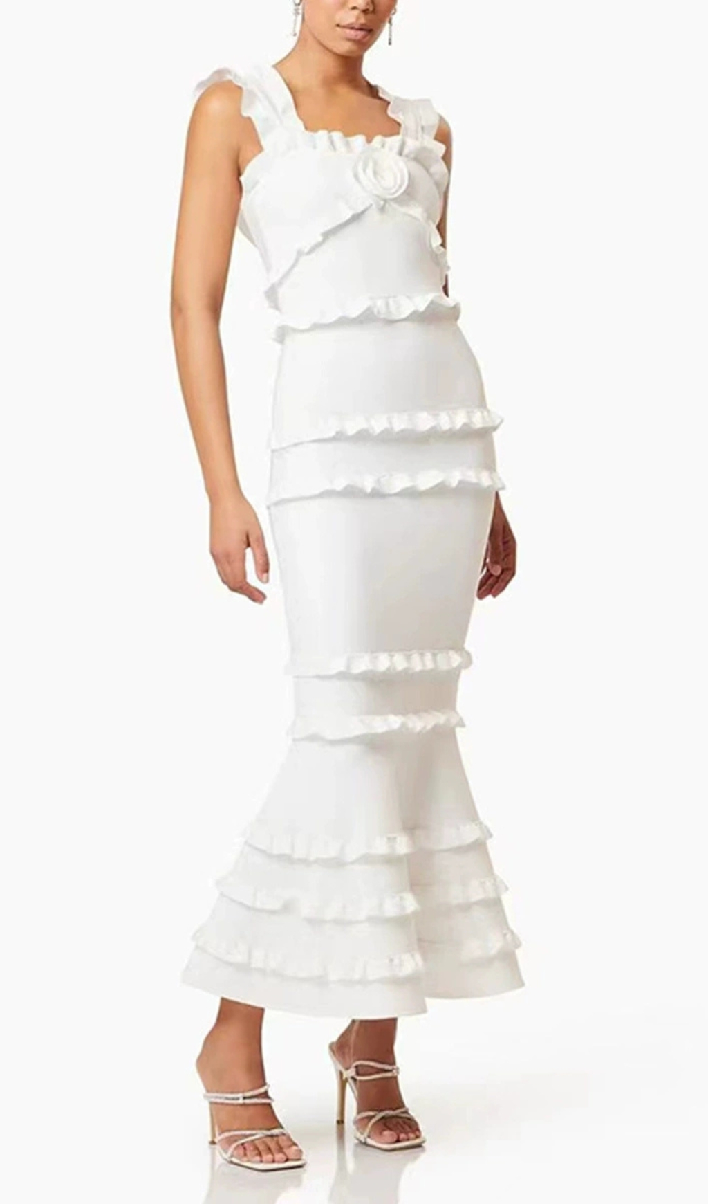 f4459d99d093b747d8d5b67ae451536b.jpg Fashionslee Women Duana White Flower Midi Dress