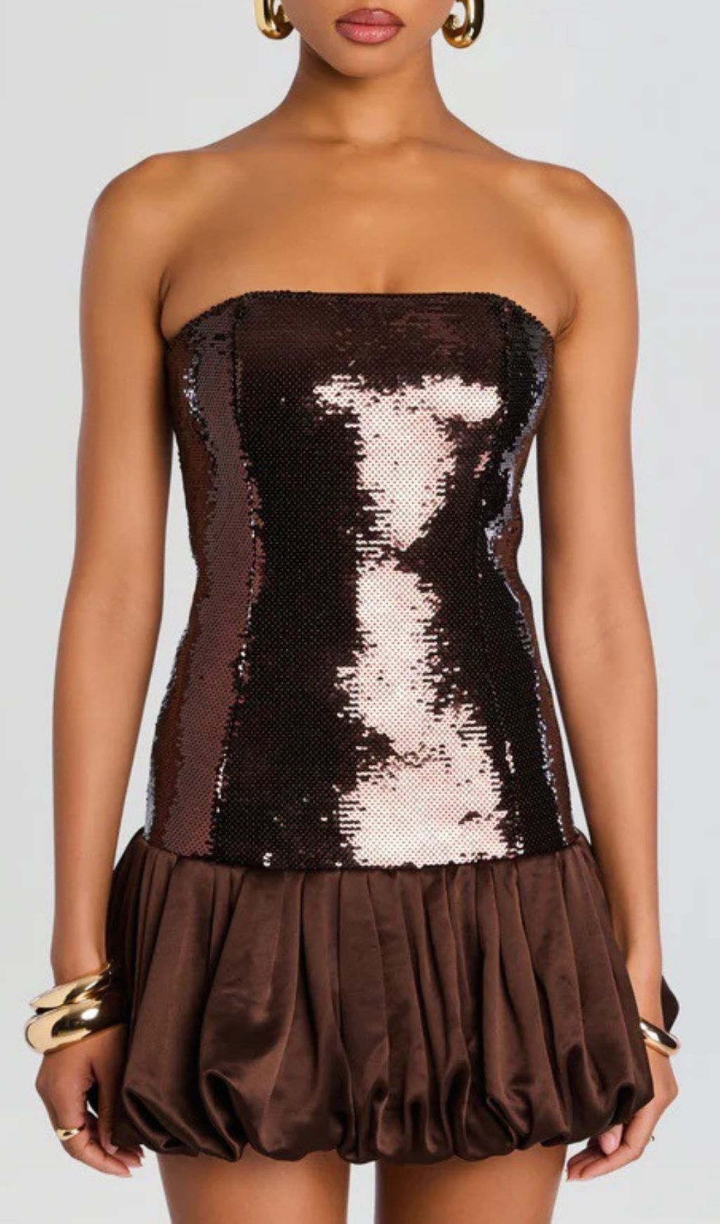 f44cffb8d3ae782824e6998c411e5773.jpg Fashionslee Women Irén Strapless Sequin Mini Dress