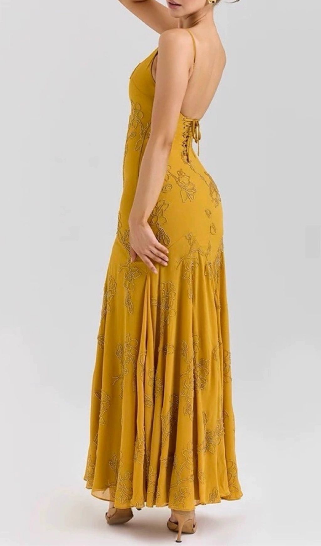 Fashionslee Women Kianga Floral Embellished Maxi Dress