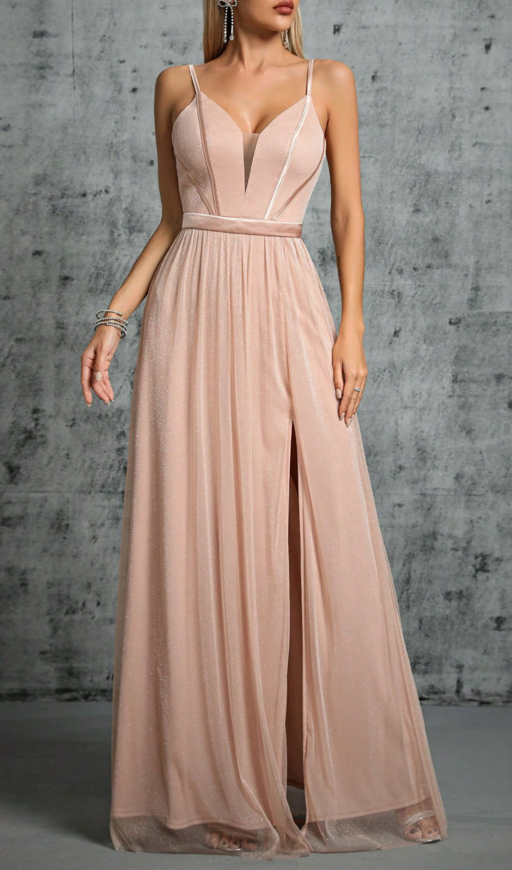 Fashionslee Women Genoa Strappy V-Neck Maxi Dress