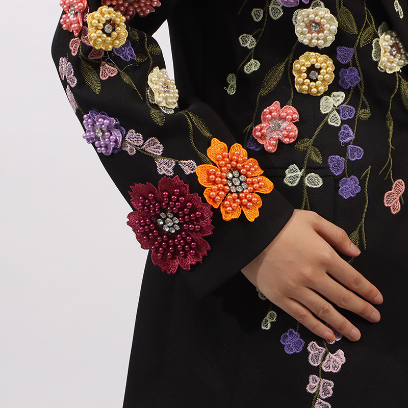 f50b41259e165fde4fd4e8fc47250e26.jpg Fashionslee Women Giordano Flower Beaded Embroidery Blazer