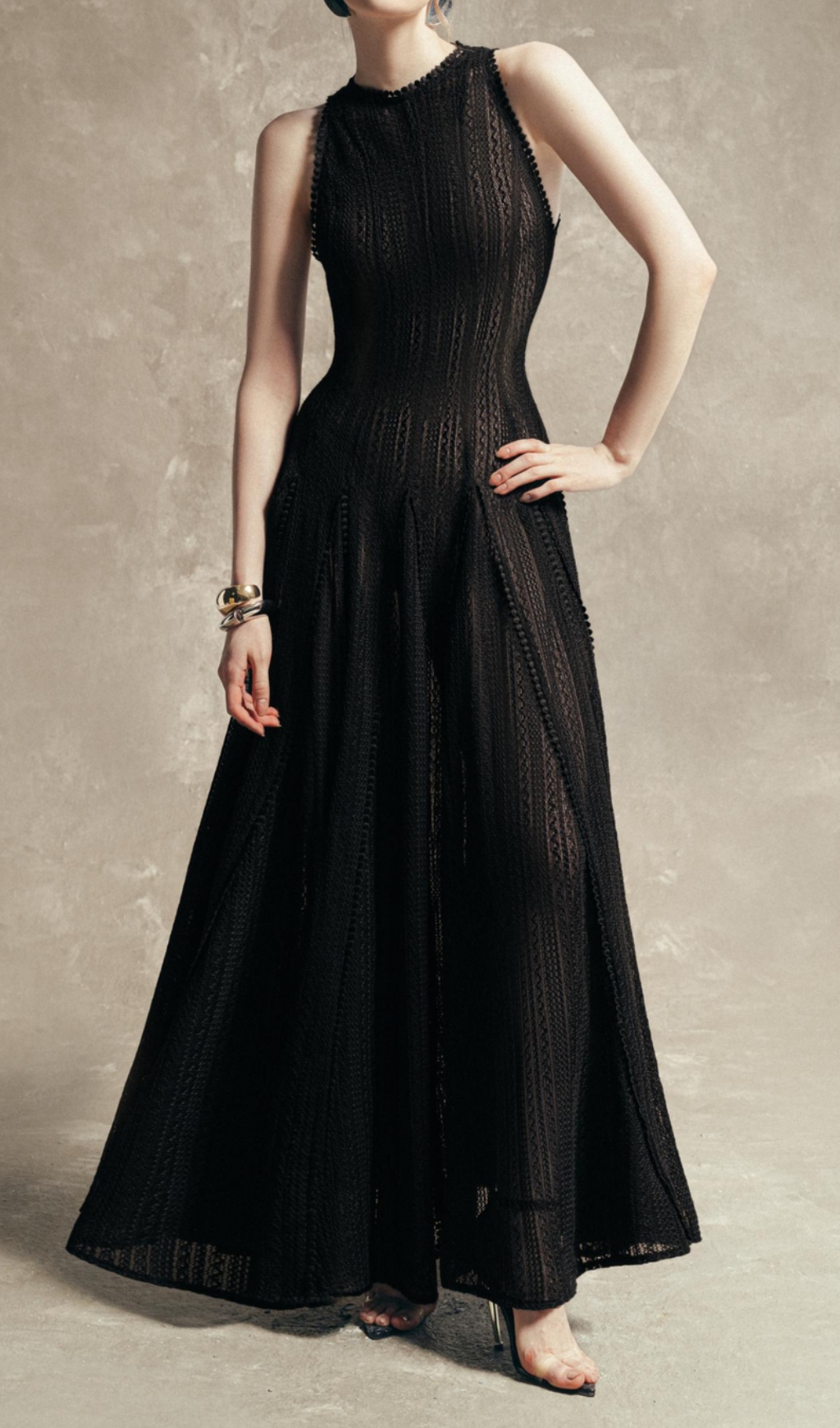 Fashionslee Women Cham Vintage Sleeveless Maxi Dress