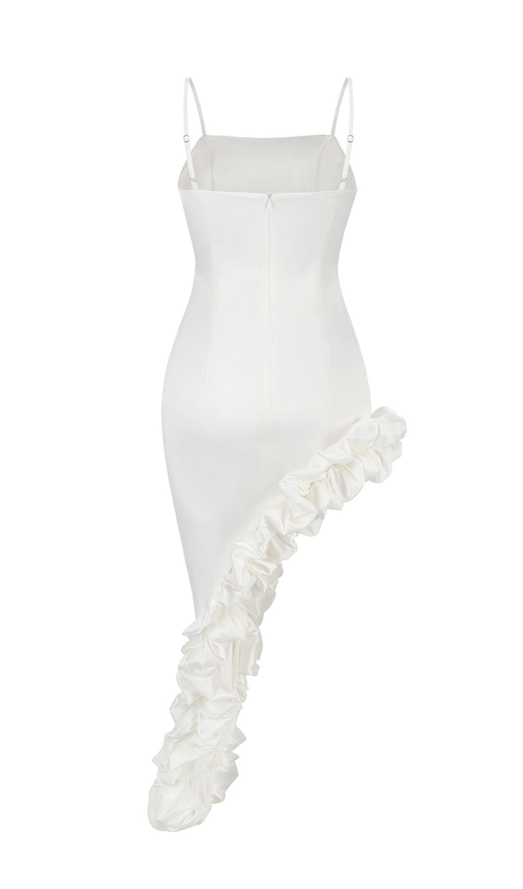 Fashionslee Women Abigail White Pleated Maxi Dress