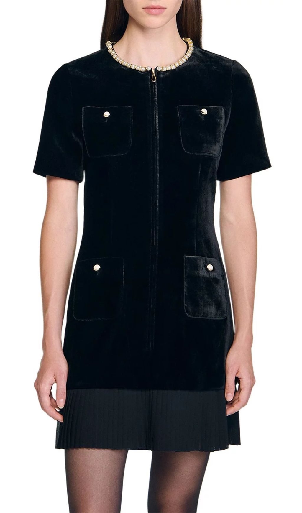 Fashionslee Women Short Velvet Dress