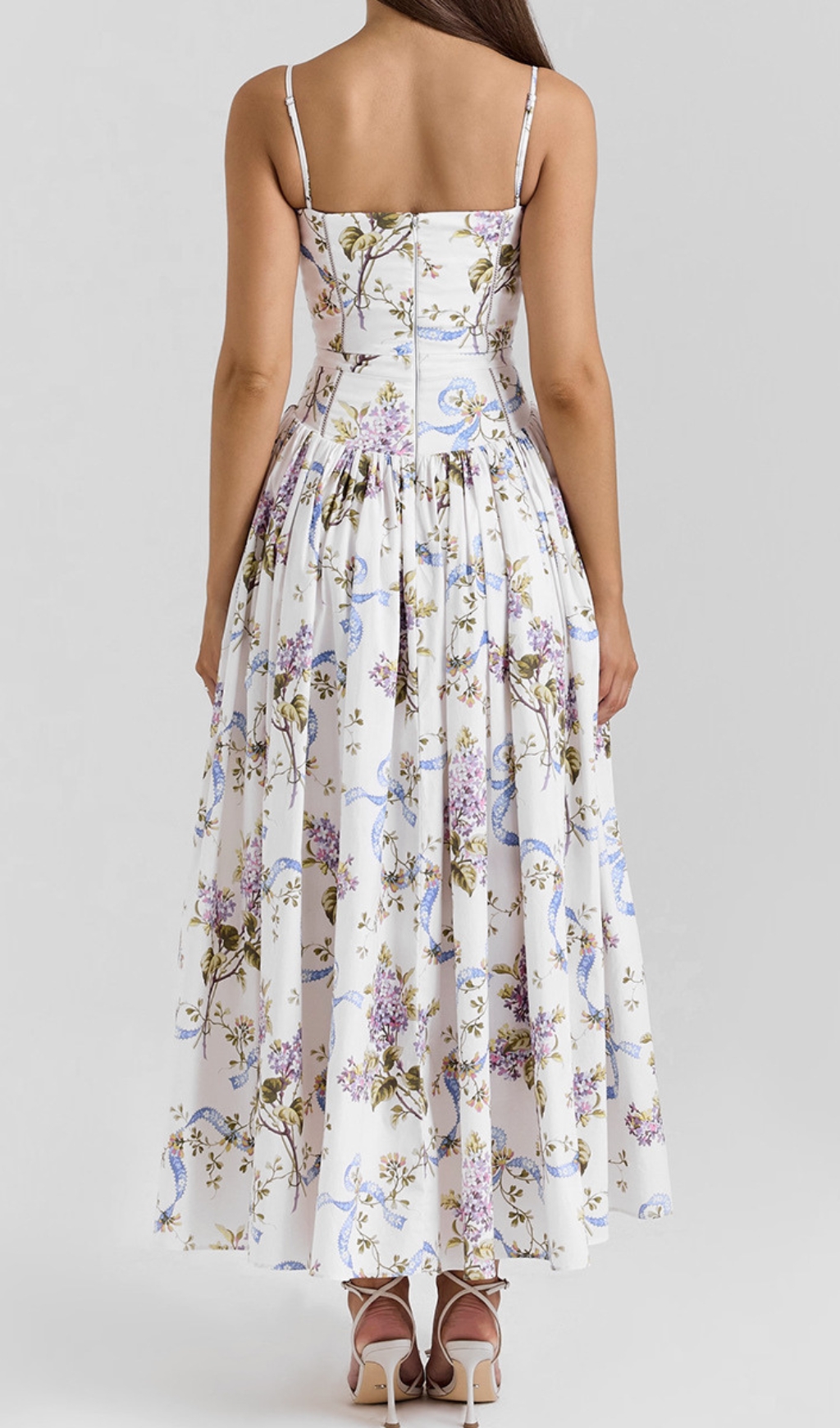 Fashionslee Women Ashira White Floral Maxi Dress