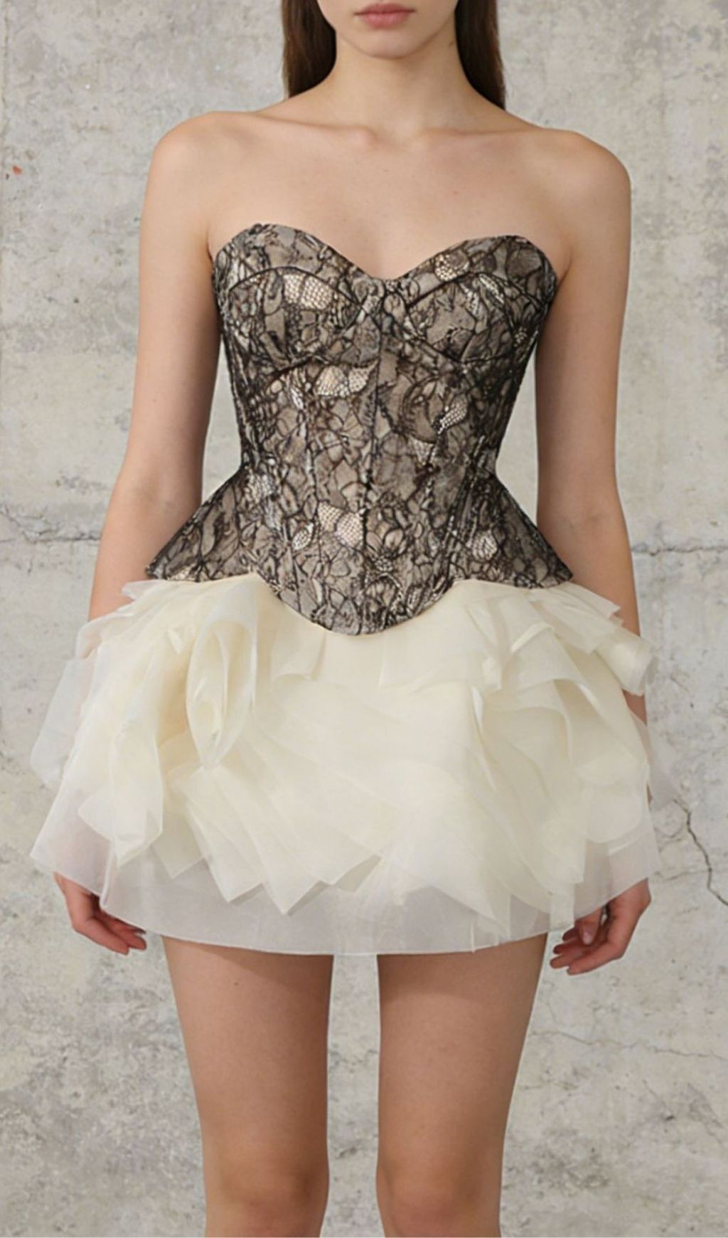 Fashionslee Women Kaya Lace Top & Mini Skirt Set