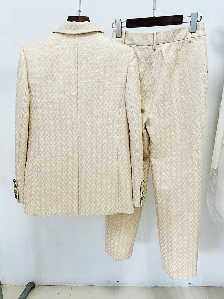 f669ebc1552a68adb215b7eb80d128f6.jpeg Fashionslee Women Annie Cotton-Blend Tweed Jacket Suit