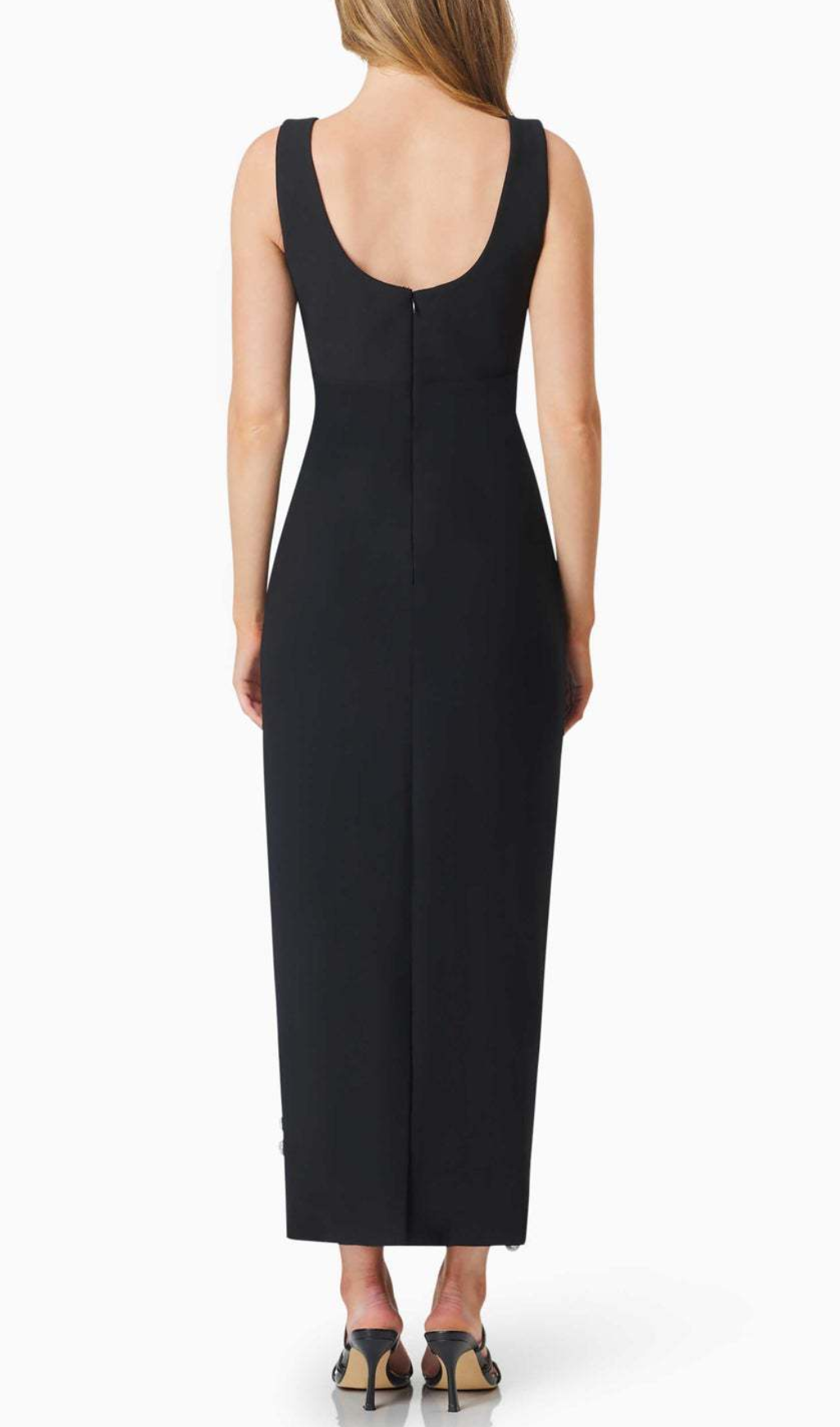 Fashionslee Women Hunt Black Strappy Flower Bandage Maxi Dress