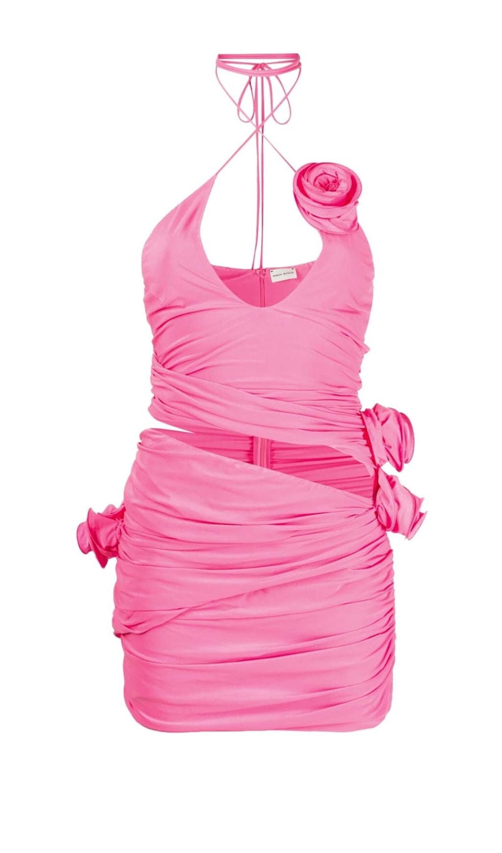 Fashionslee Women Floral Appliqué Cut Out Mini Dress In Pink