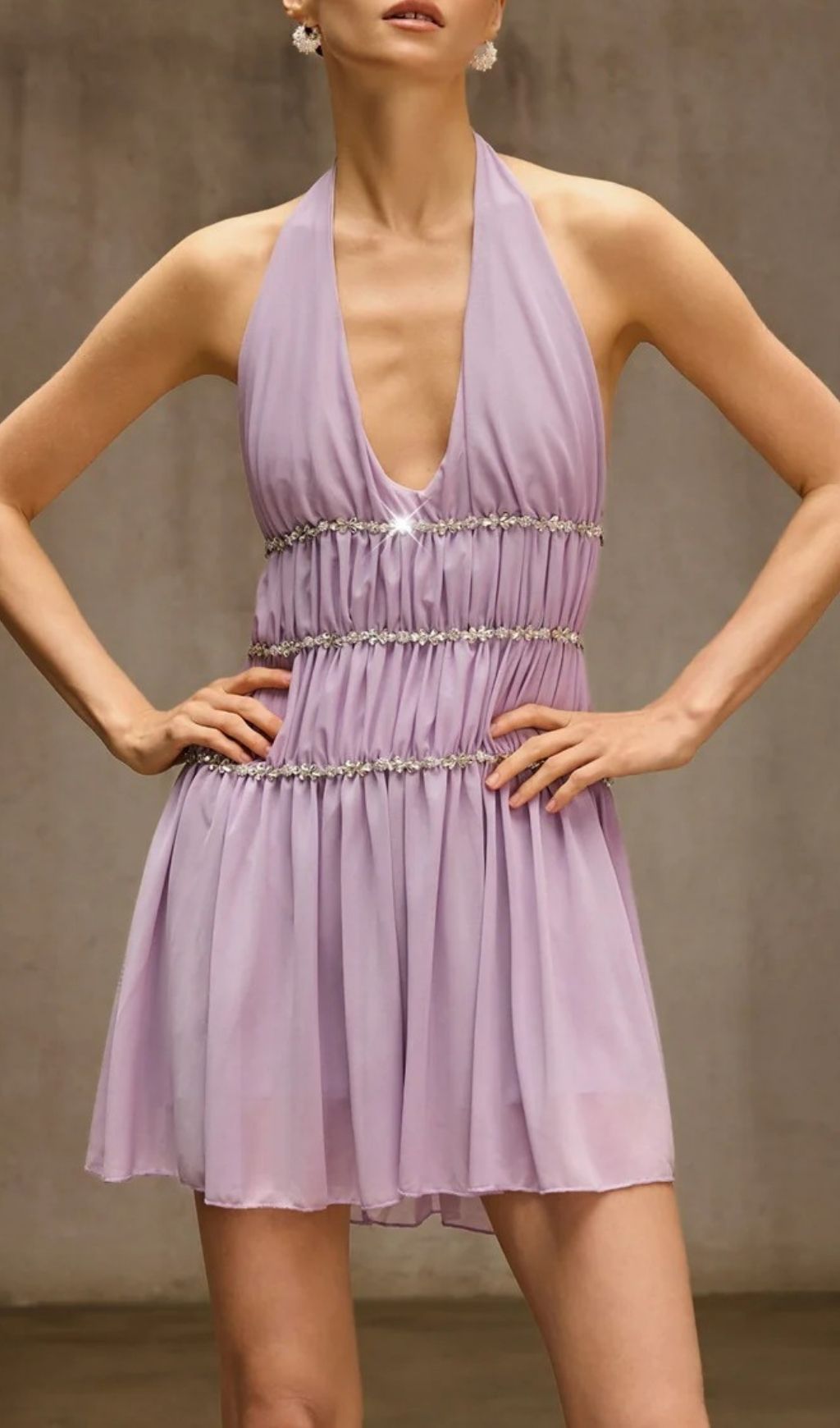 TRENDING HALTER RHINESTONE MINI DRESS - OWNCI TRENDING HALTER RHINESTONE MINI DRESS - OWNCI