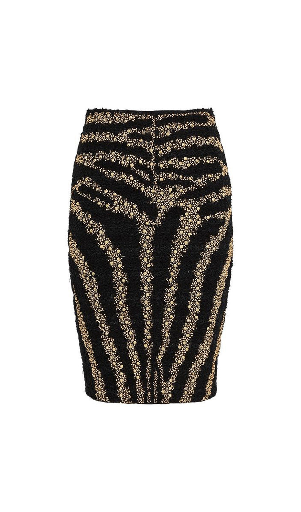 RHINESTONE VIRAL KNIT MIDI SKIRT - OWNCI