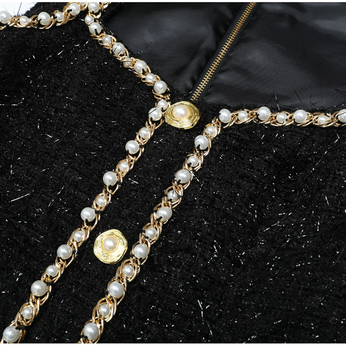 BLACK BEADED MINI DRESS – VIRAL SLEEVELESS AESTHETIC - OWNCI