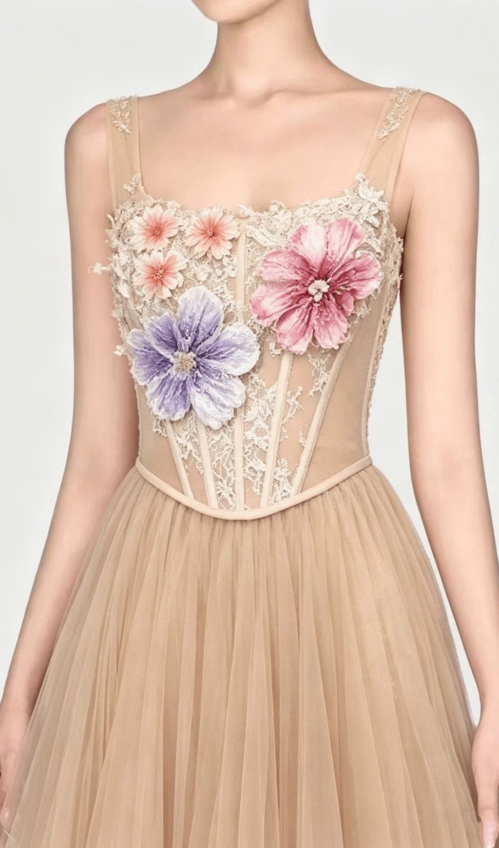 f7e21da62635828b64b4a9ec77456acd.jpg Fashionslee Women Kiley Flower Corset Top & Mesh Skirt Set