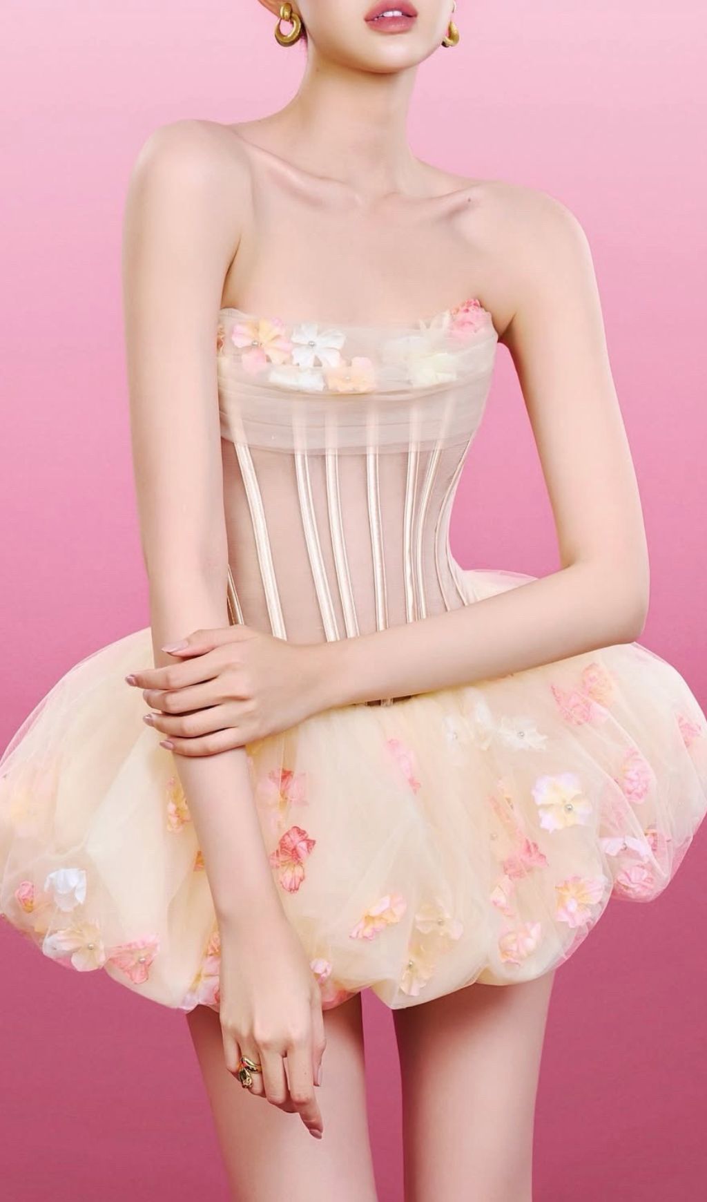 f84ed64b57cbab87ba9a34b8db9a7786.jpg Fashionslee Women Jess Strapless Corset Flower Mini Dress