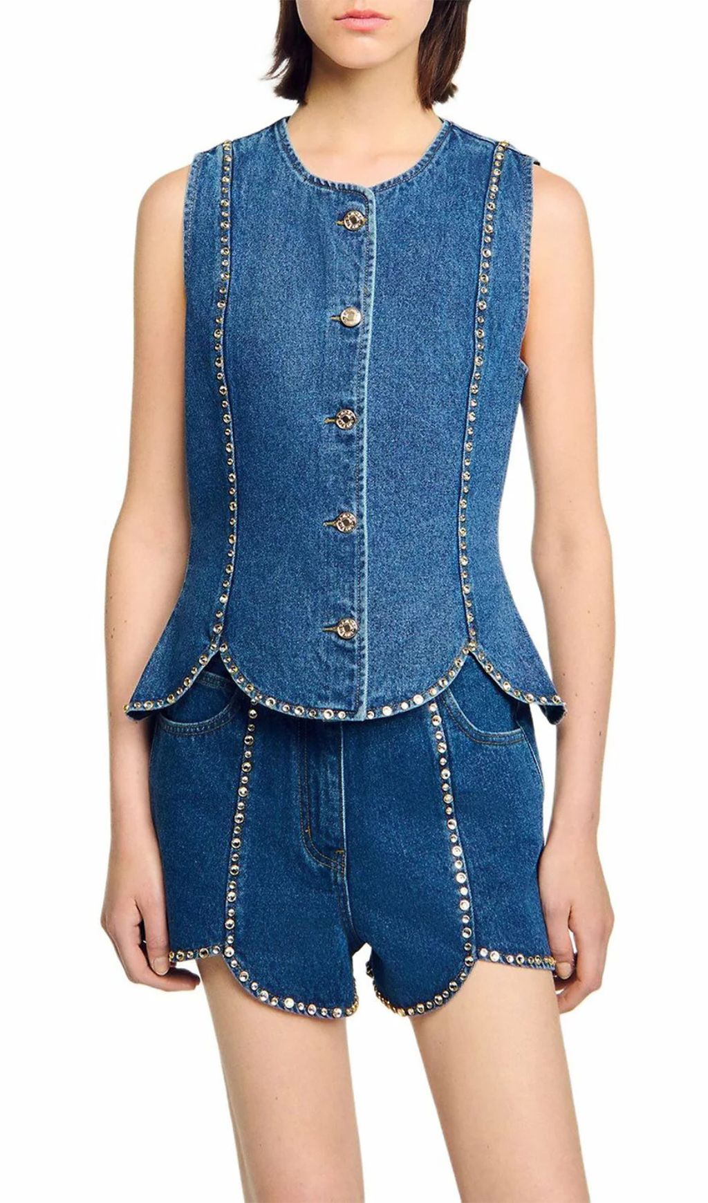 f868e625998f110a02156ff6a89b3060.jpg Fashionslee Women Rhinestone Denim Top