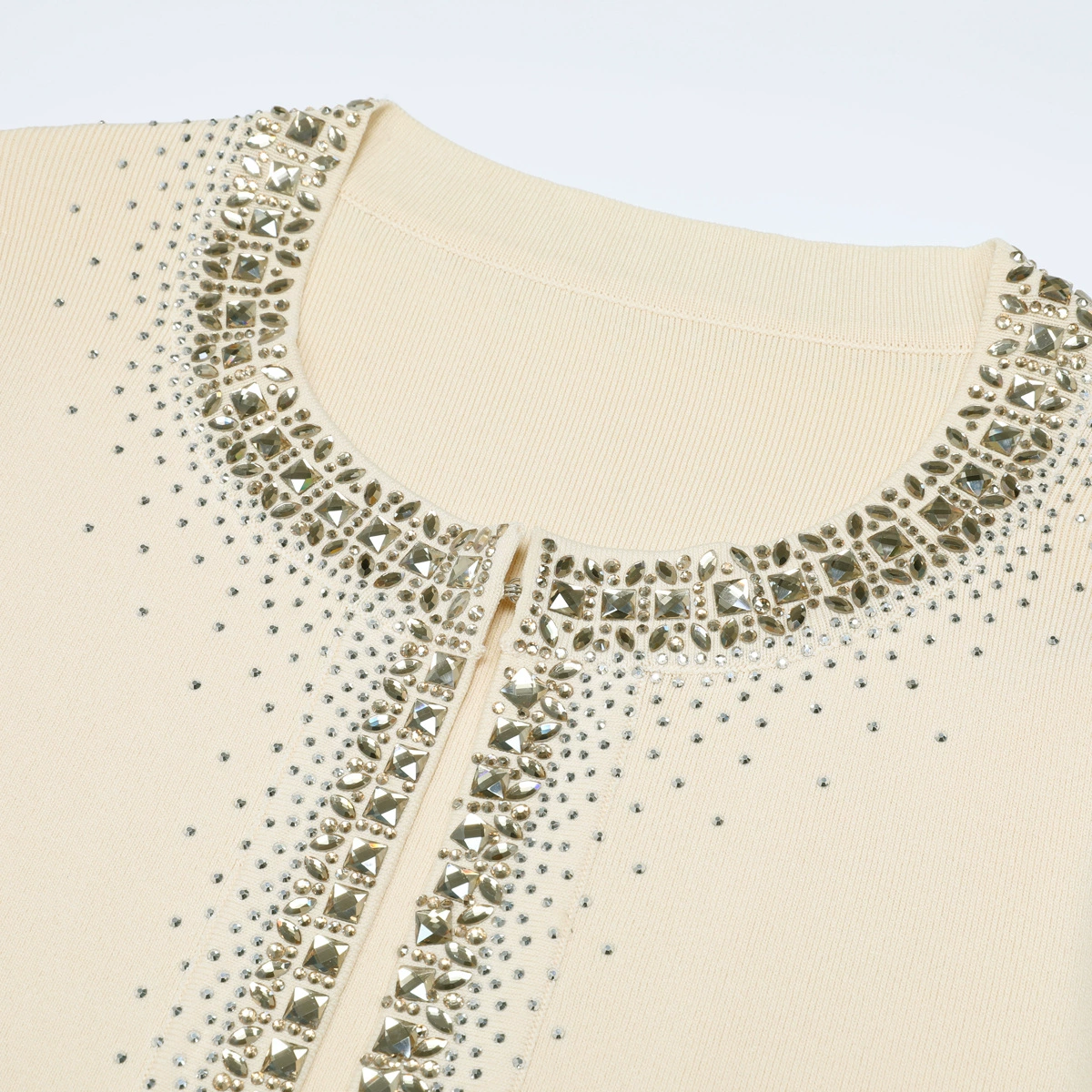 f869d42764399fb42efcd11973ee0ec4.webp Fashionslee Women Kinsey Apricot Diamante Knit Cardigan & Midi Dress Set