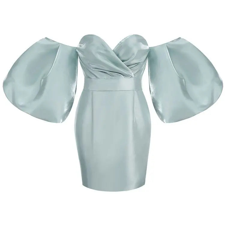 f8a25a5f1b2cc4f6eaed70773043144d.jpeg Fashionslee Women Alexandrine Puff Sleeve Mini Dress