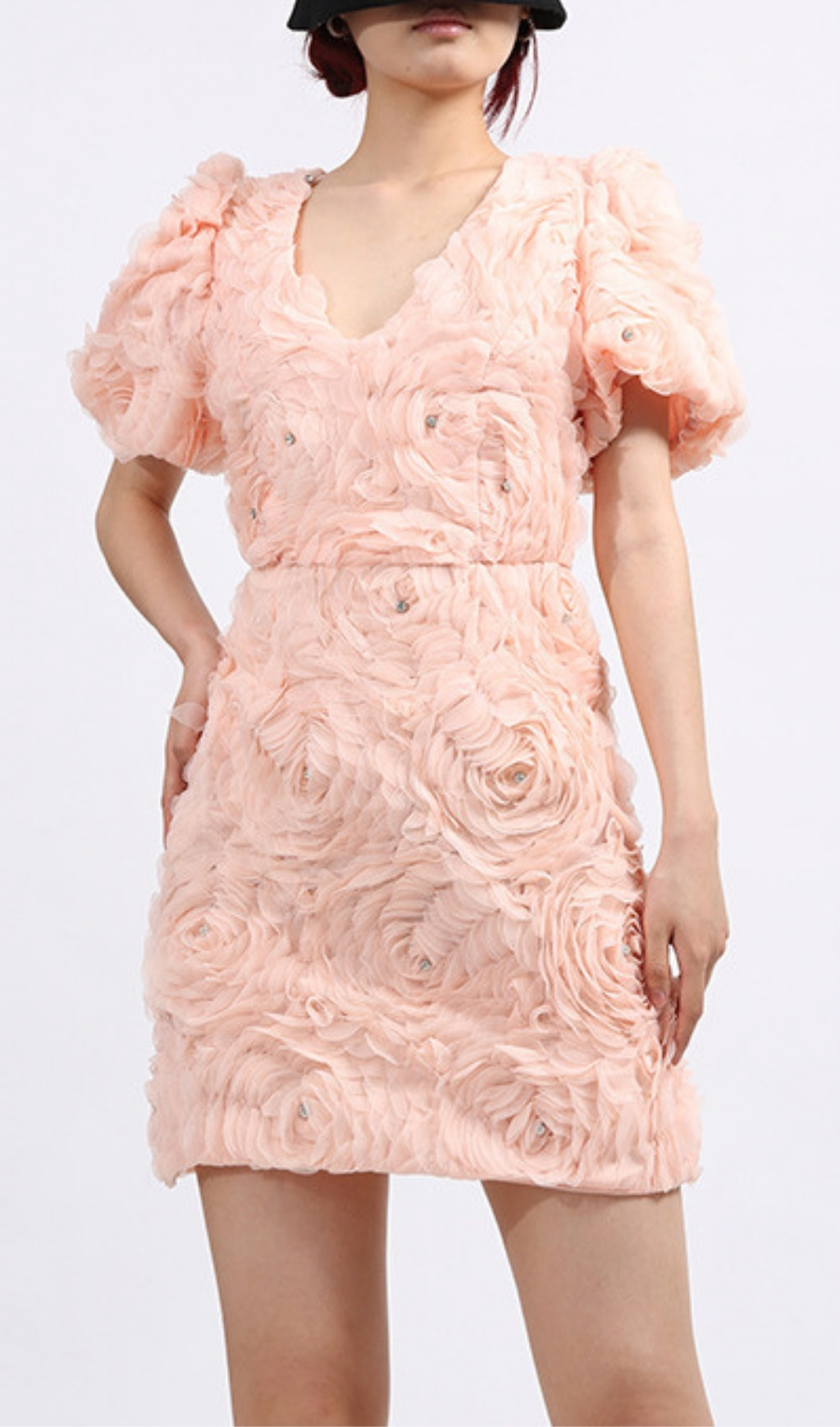 f8abb699cdc6ea00e72f8eded5ea206d.jpg Fashionslee Women Elpida Flower Puff Sleeve Mini Dress