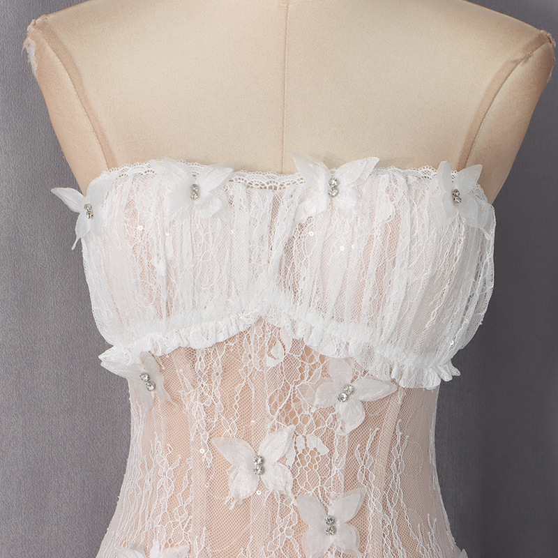 KEILANI WHITE VIRAL STRAPLESS LACE MAXI - OWNCI