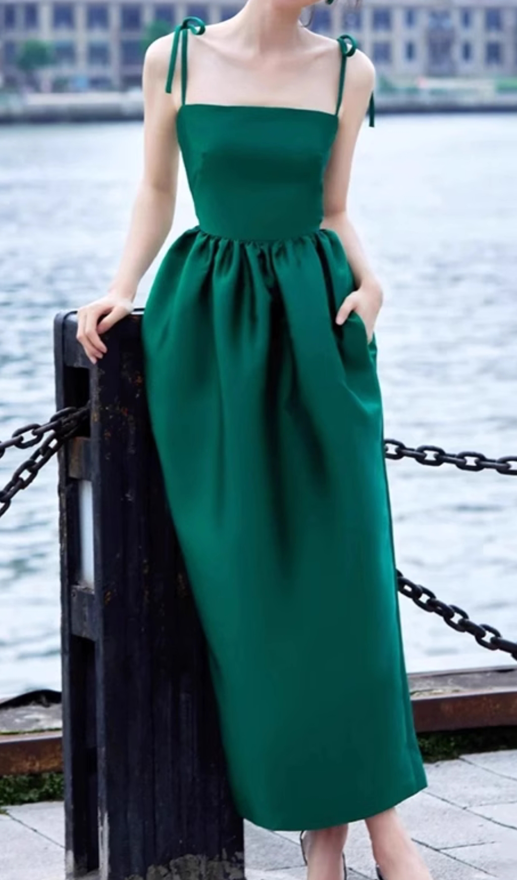 f9441e46798cfa2e776b3a8189667f9a.jpg Fashionslee Women Dotty Green Midi Dress