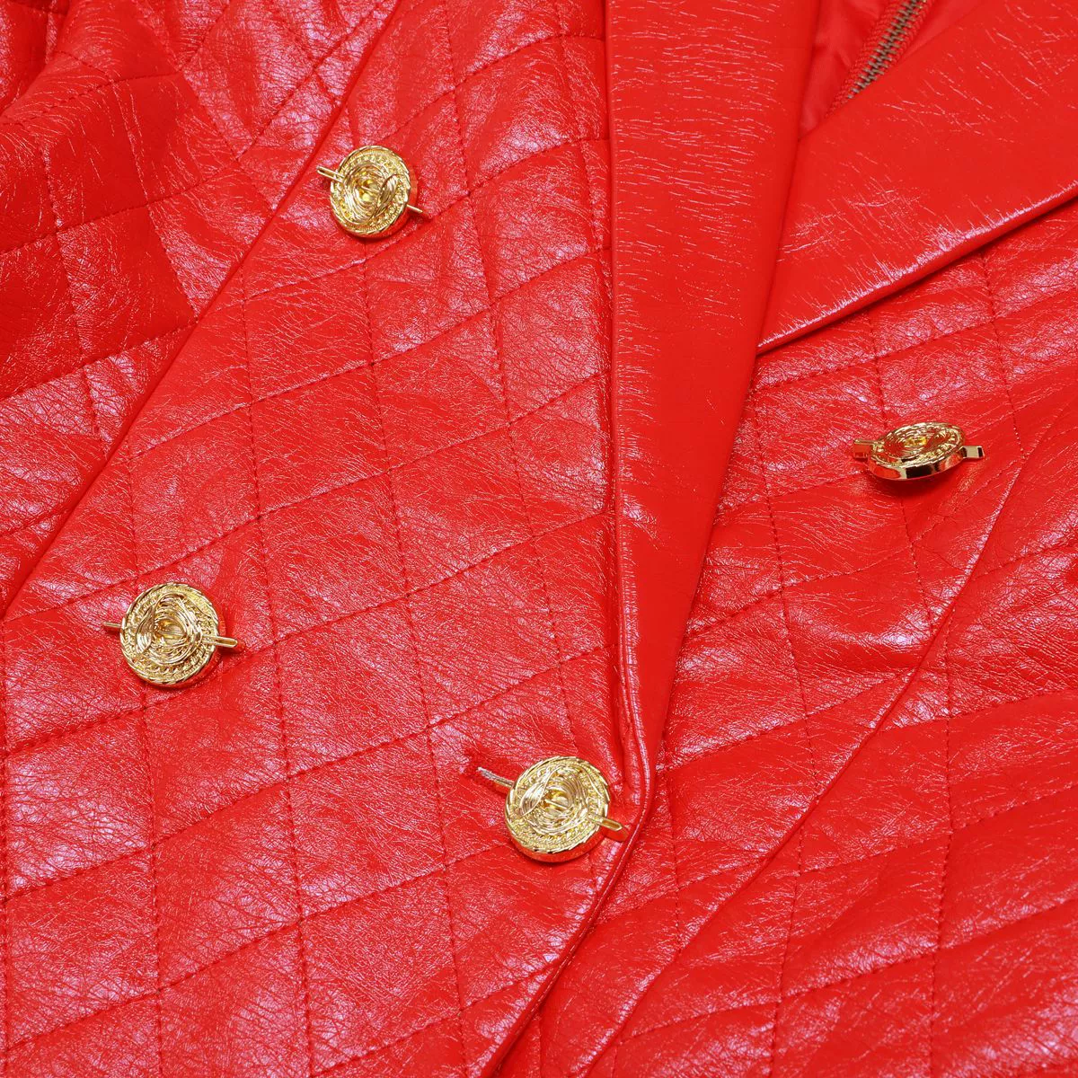 f98a51caaacee874a92ca22590f9bbdd.webp Fashionslee Women Kinipela Red PU Leather Blazer Dress