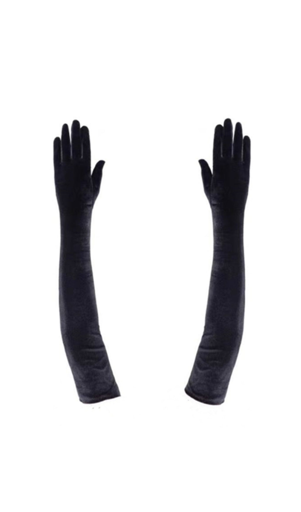 Fashionslee Women Black Velvet Gloves