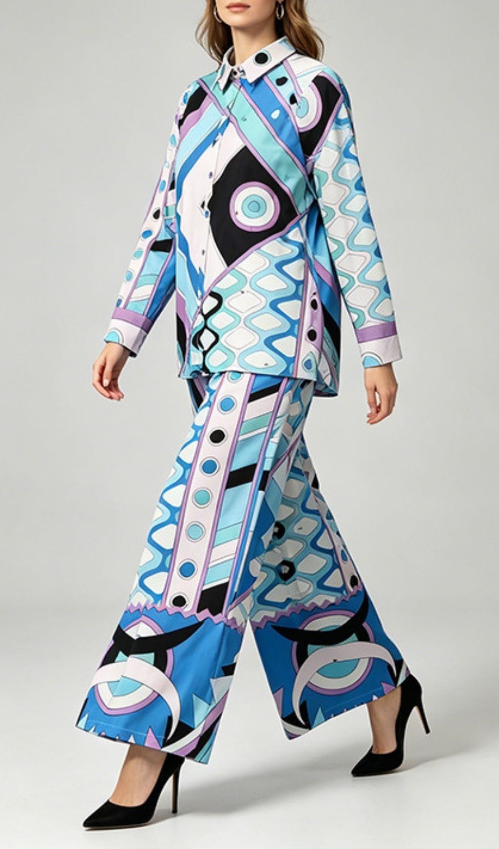 f9b91bccebe6418edc7645cd6ea6ea30.jpg Fashionslee Women Kiyoto Blue Printed Two-Piece Set