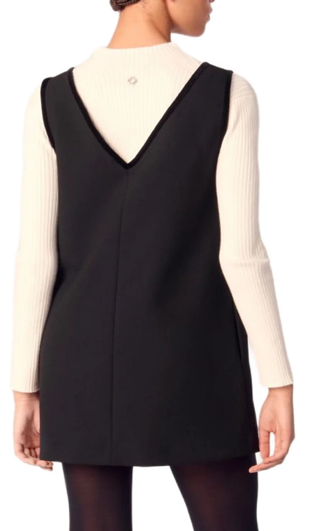 Fashionslee Women Pinafore Dress With Velvet Collar