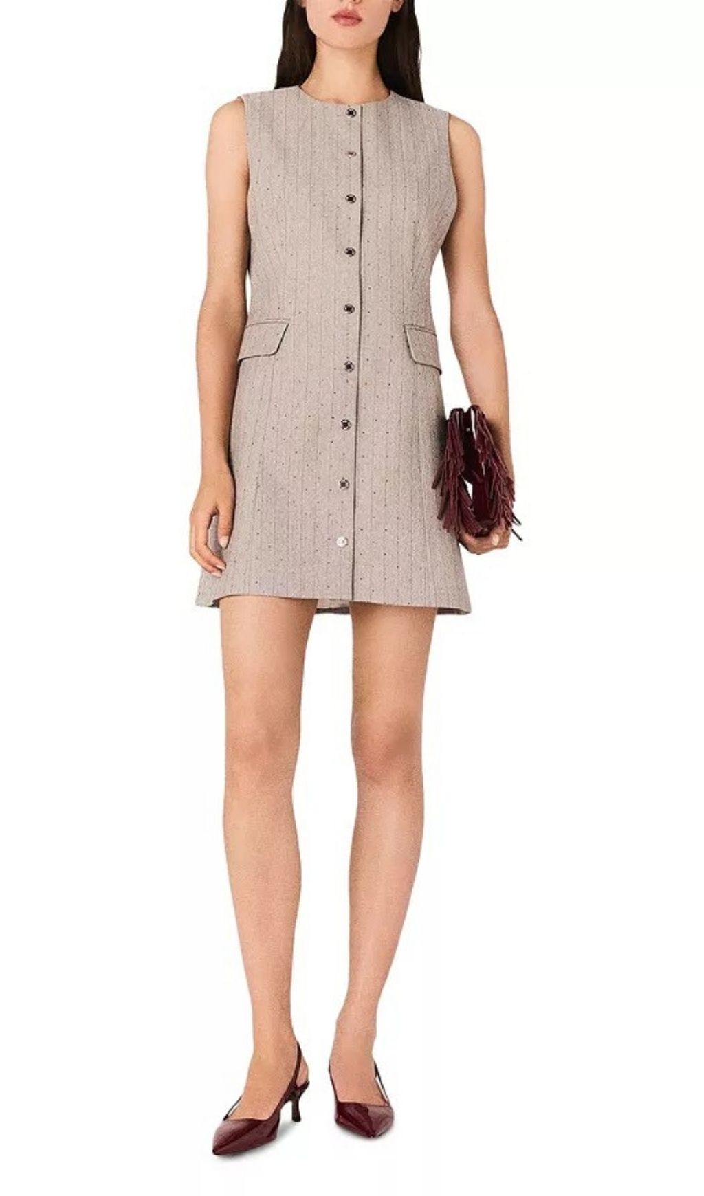 Fashionslee Women Short Rhinestone Suit Dress