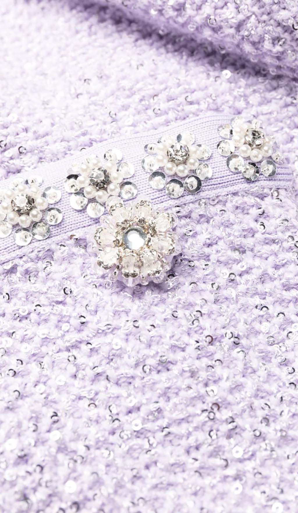 fa586af0e5e0659b681eb6b69d52441d.jpeg Fashionslee Women Crystal-Embellished Button Mini Dress In Lilac