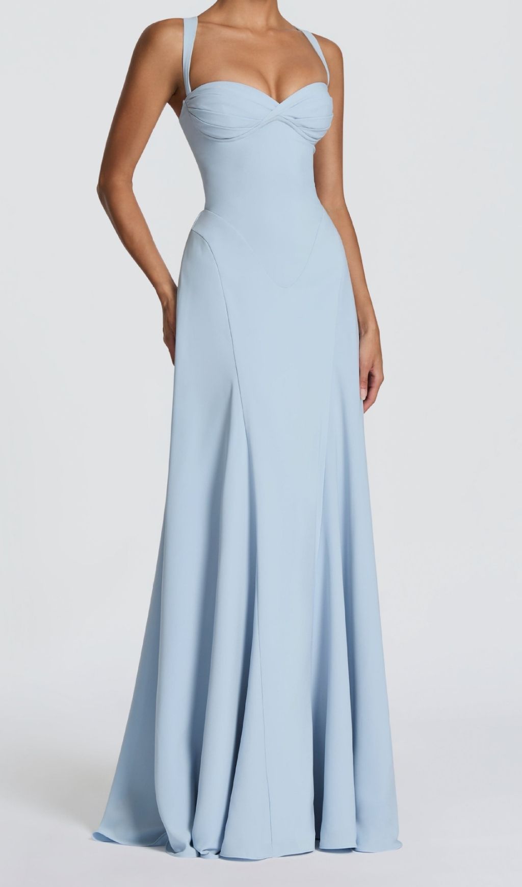 Fashionslee Women Khloe Blue Strappy Maxi Dress