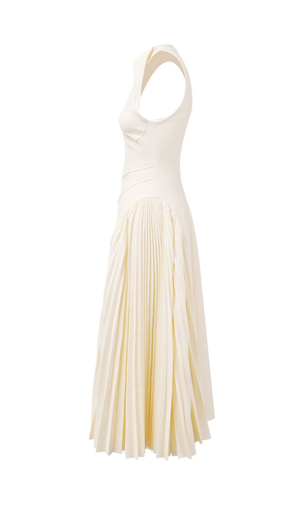 fa7aa63ef4847b4547e50cb391fa74d6.jpg Fashionslee Women Clemency Sleeveless Pleated Midi Dress