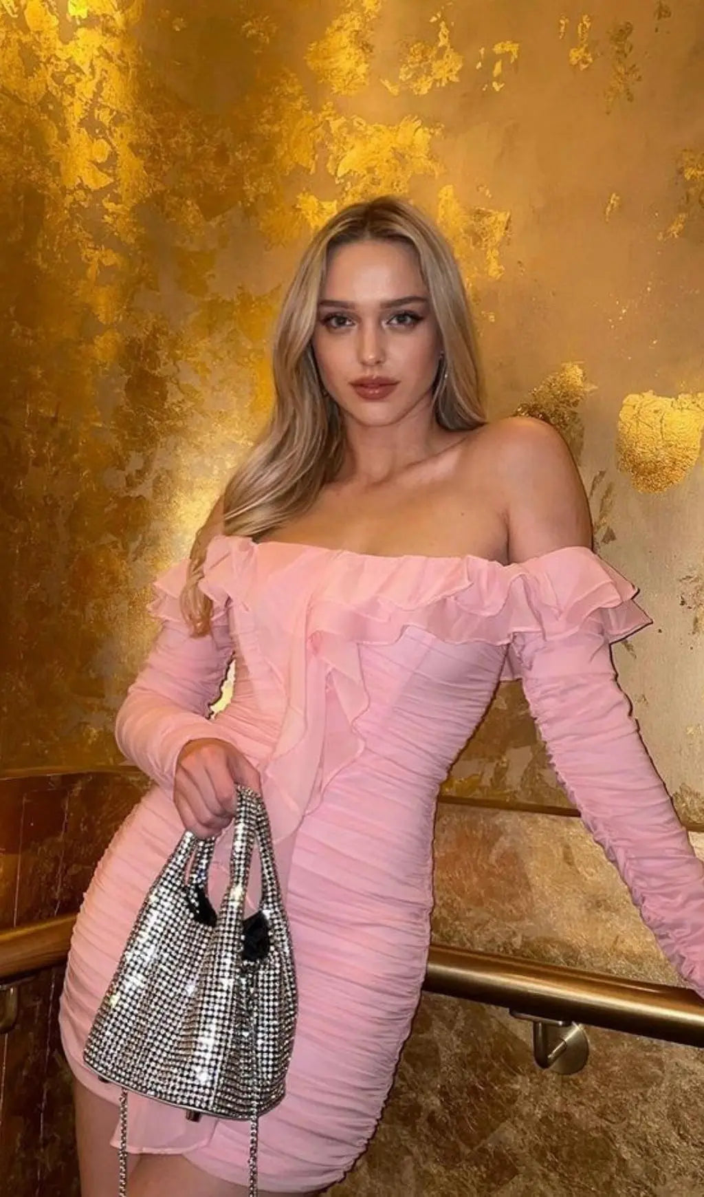 fa8d68920c57a5e03197a0931a4c9721.jpeg Fashionslee Women Strapless Ruched Mini Dress In Pink