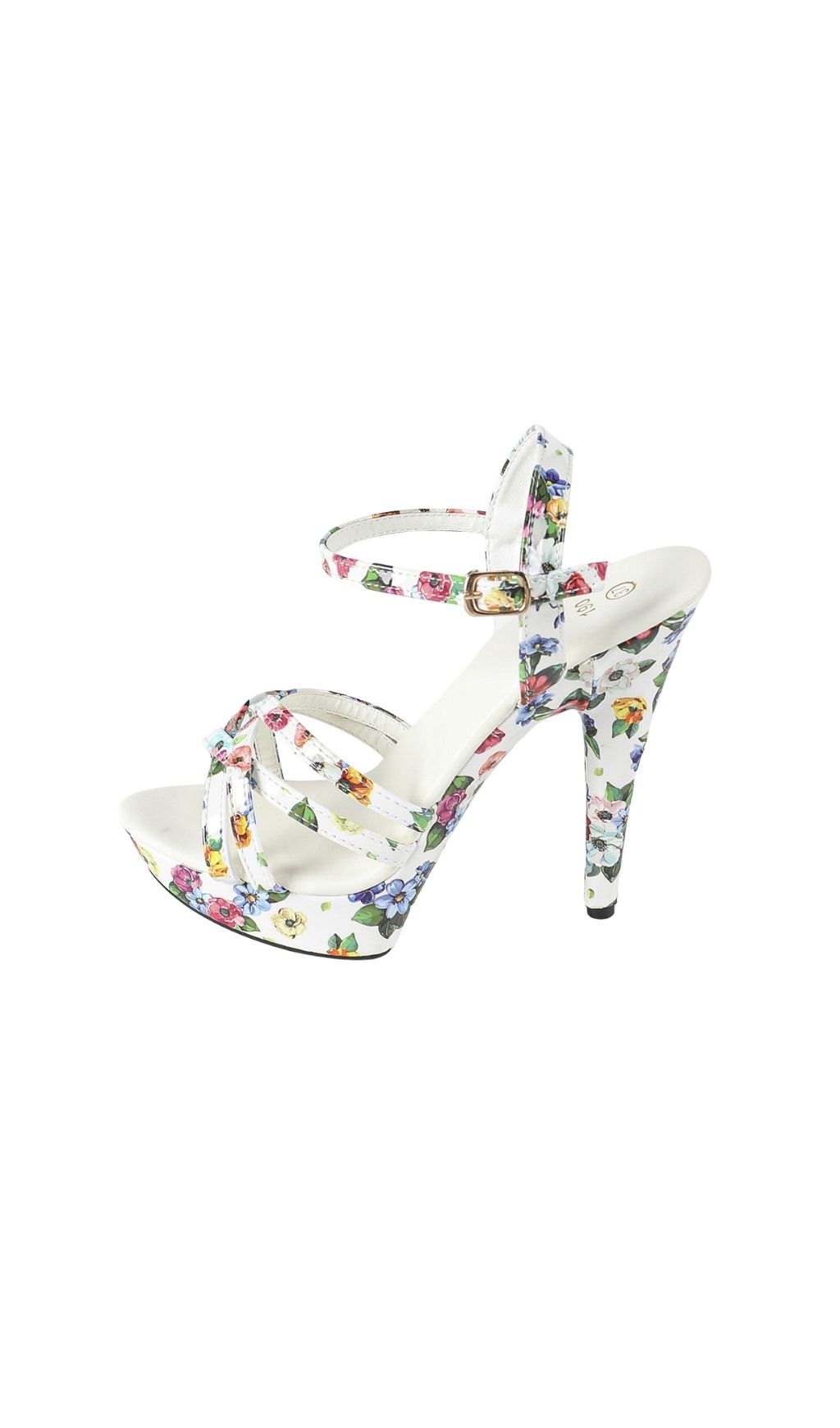 TRENDING WHITE FLORAL PRINTED HEELS - OWNCI TRENDING WHITE FLORAL PRINTED HEELS - OWNCI
