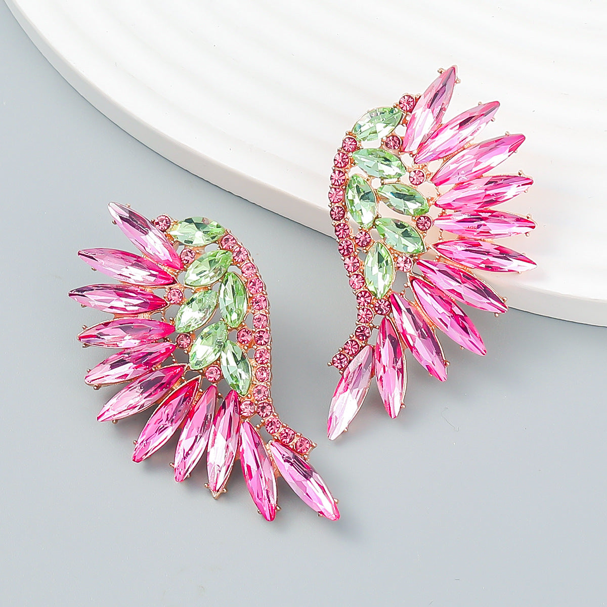 fc0e28851d4100eac8dafffbd17f7c28.jpeg Fashionslee Women Rainbow Rhinestone Earrings
