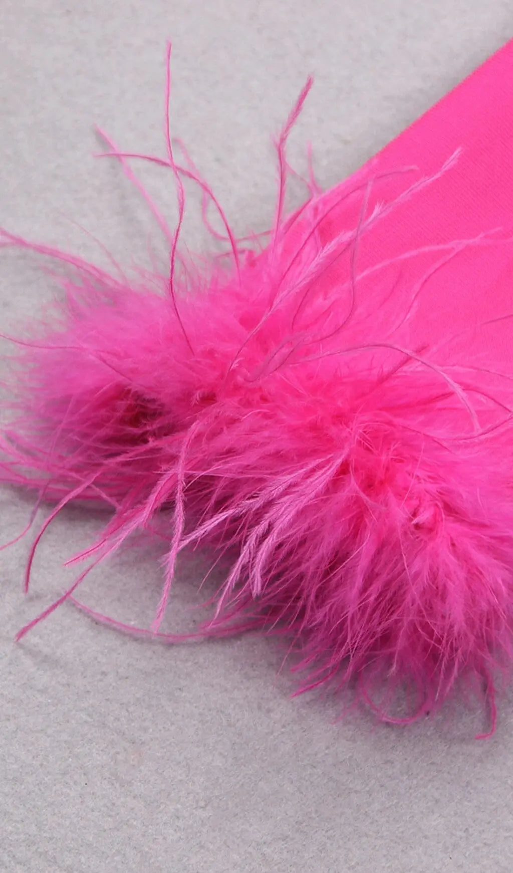 fc25c8cdcf925d940f524ac84d15ee6b.jpeg Fashionslee Women Feather Jacket Dress In Hyper Pink