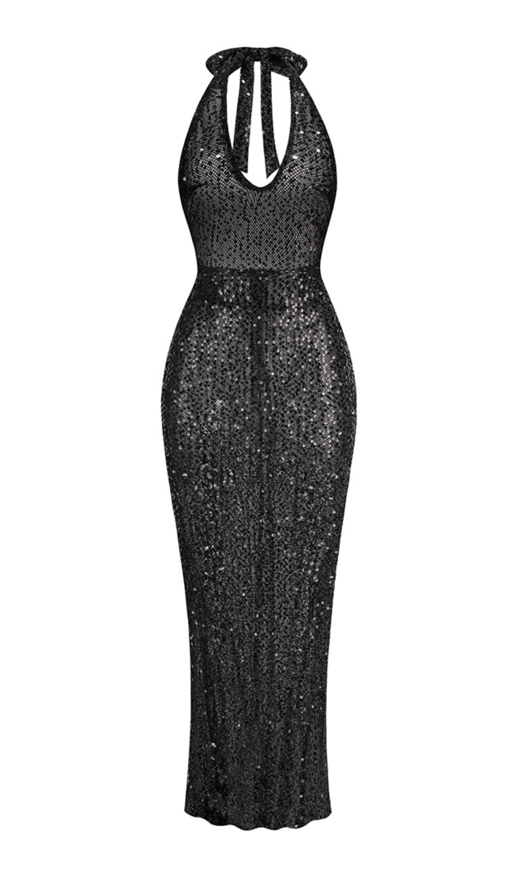 fc3133b66026200a102111aca218b870.jpg Fashionslee Women Brennen Black Halter Sequin Backless Maxi Dress