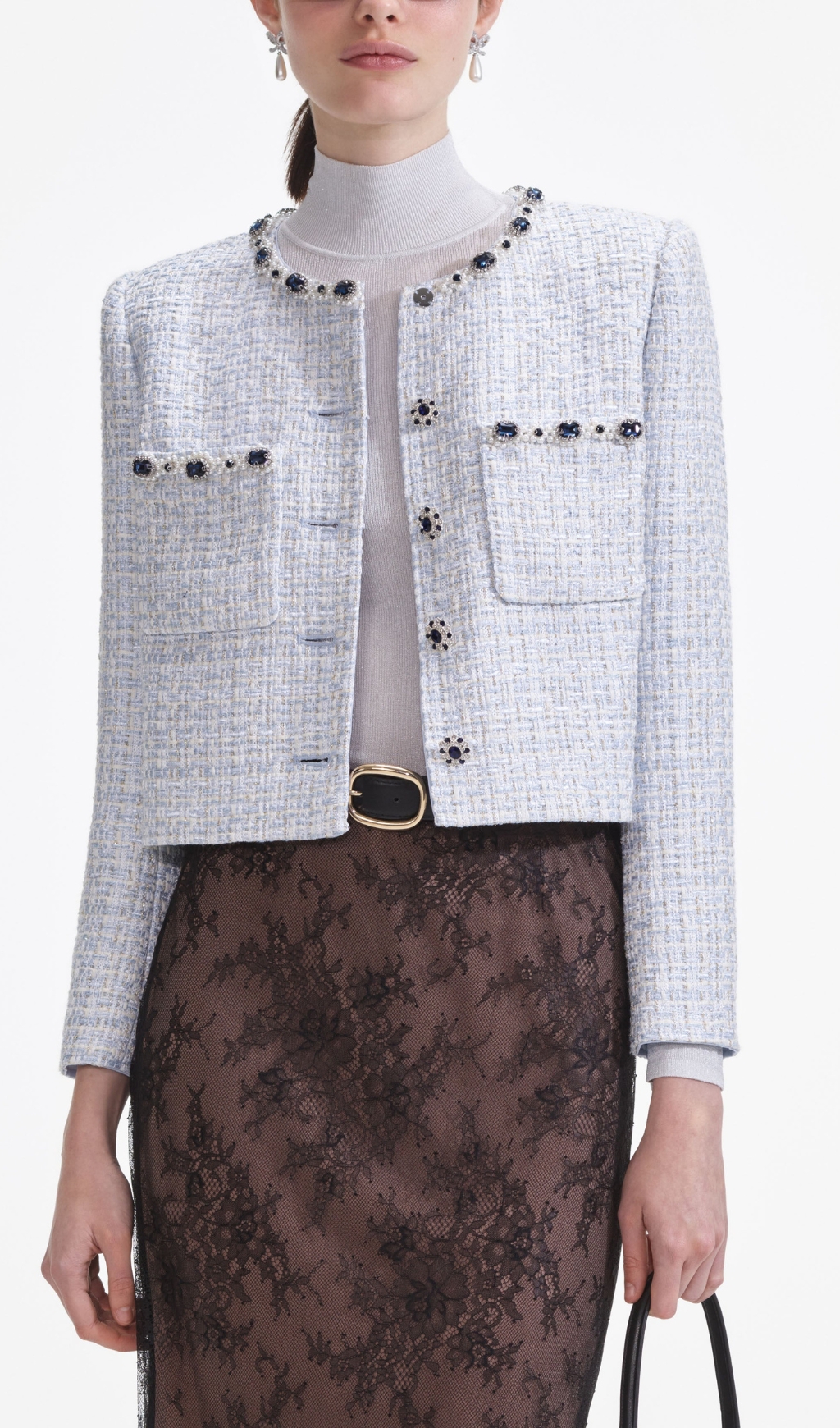 fc794ad7e7906f837c84462ec2b13132.jpg Fashionslee Women Blue Boucle Jacket