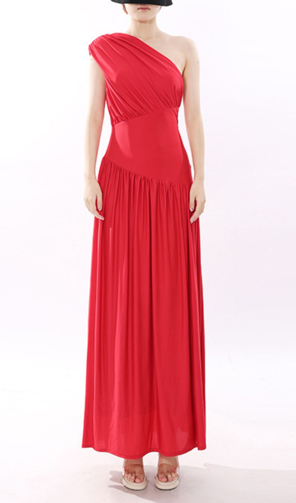 Fashionslee Women Jinte Red One-Shoulder Maxi Dress