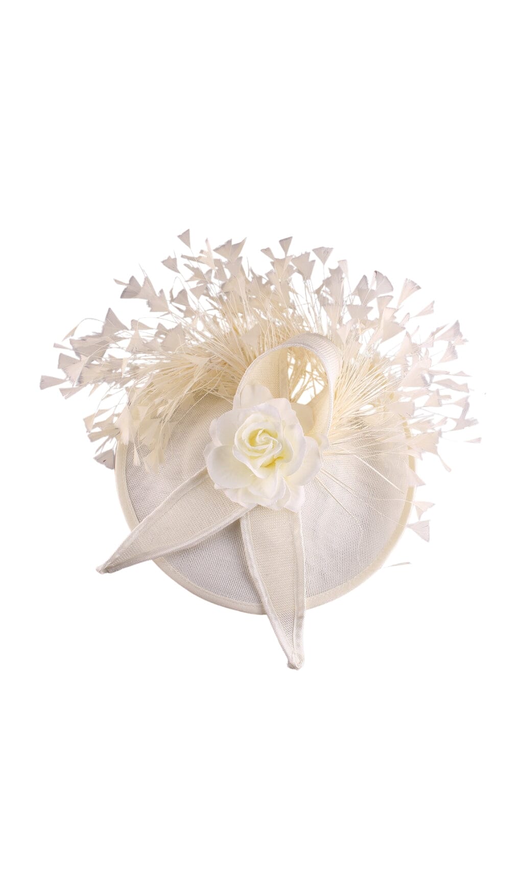 fc9bddc790cd67f259dc7f794b8e8102.jpeg Fashionslee Women Cream Elegant Feather Fascinators
