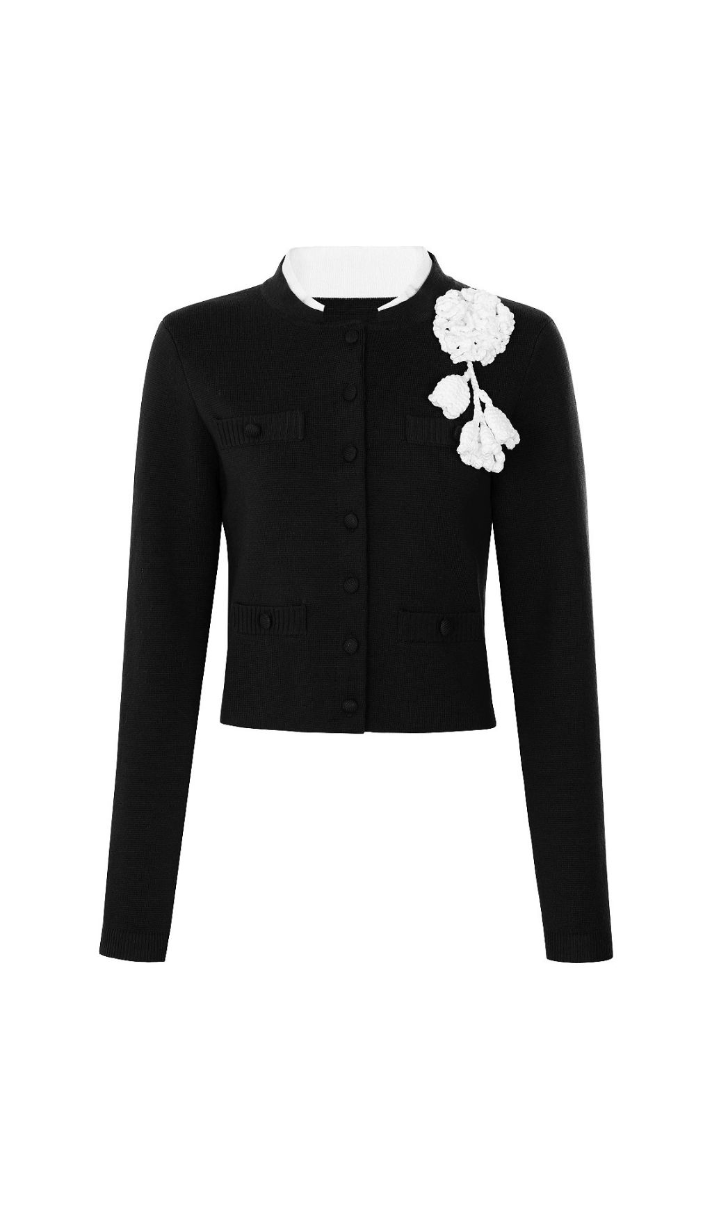 Fashionslee Women Justine Knit Flower Cardigan & Skirt Set