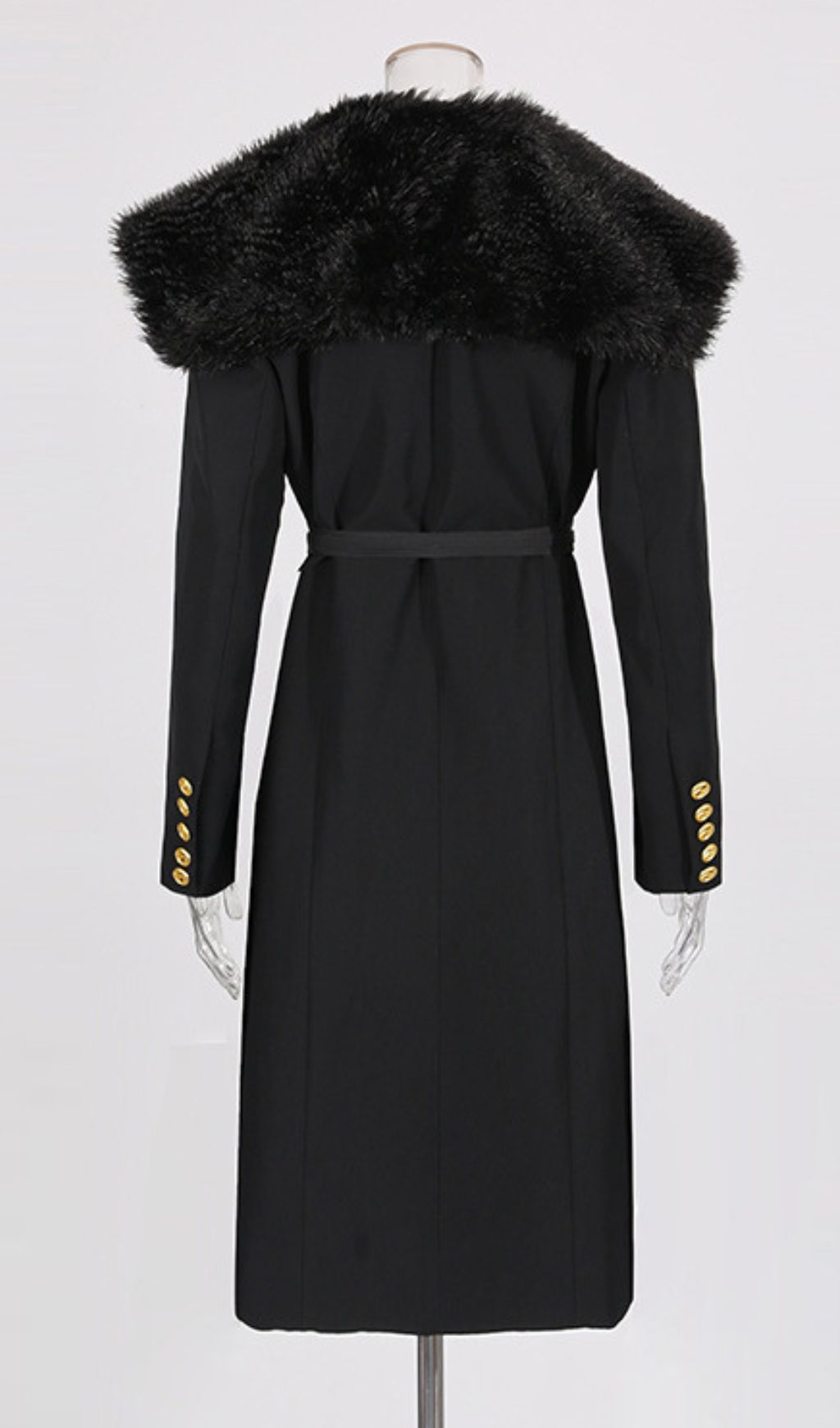 VINTAGE BLACK FUR COLLAR COAT – MUST-HAVE - OWNCI VINTAGE BLACK FUR COLLAR COAT – MUST-HAVE - OWNCI