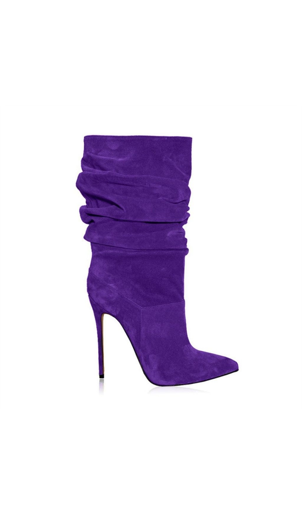 Fashionslee Women Katalin Purple High Heel Boots